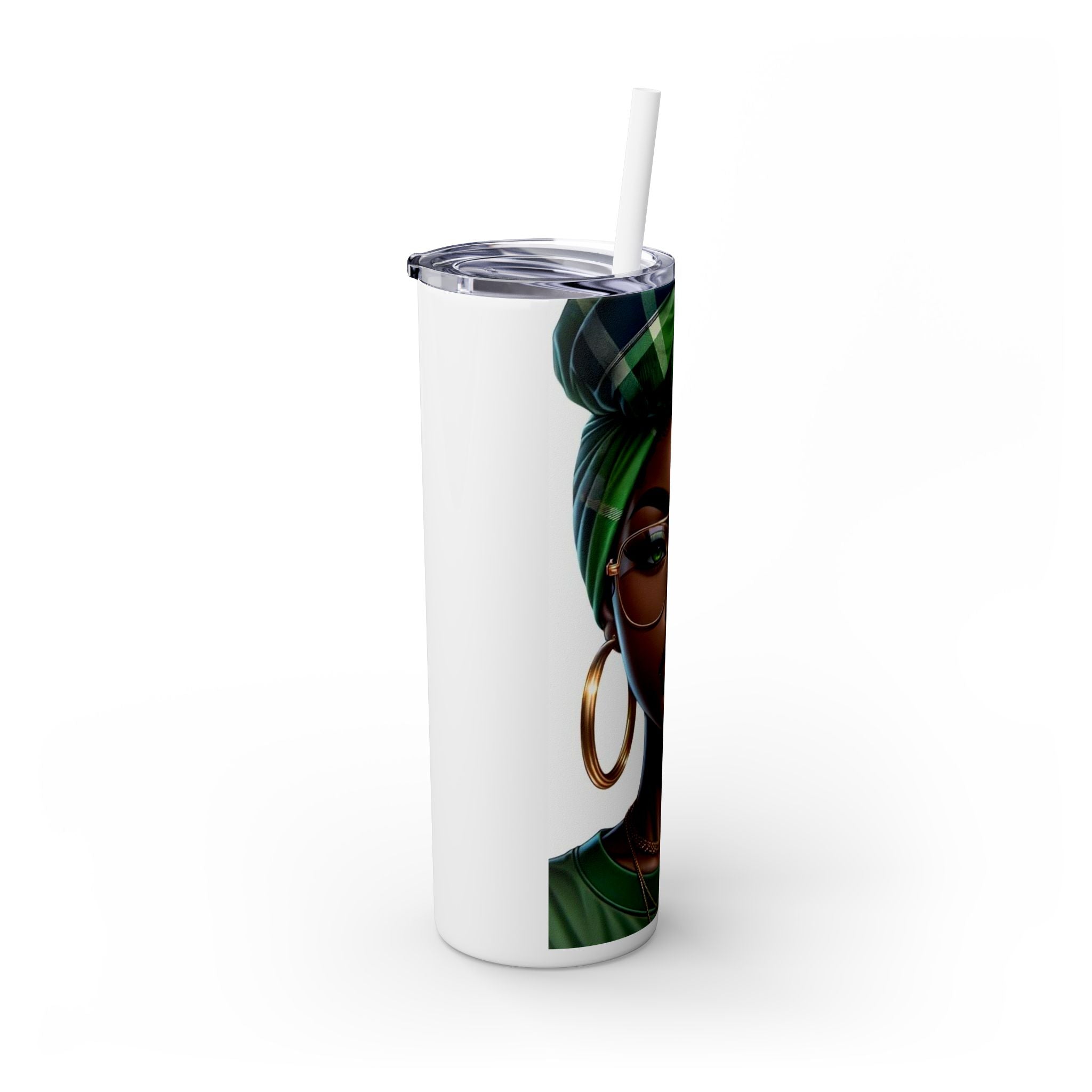 Tumbler Afro Chic – Illustration Femme Noire Puissante
