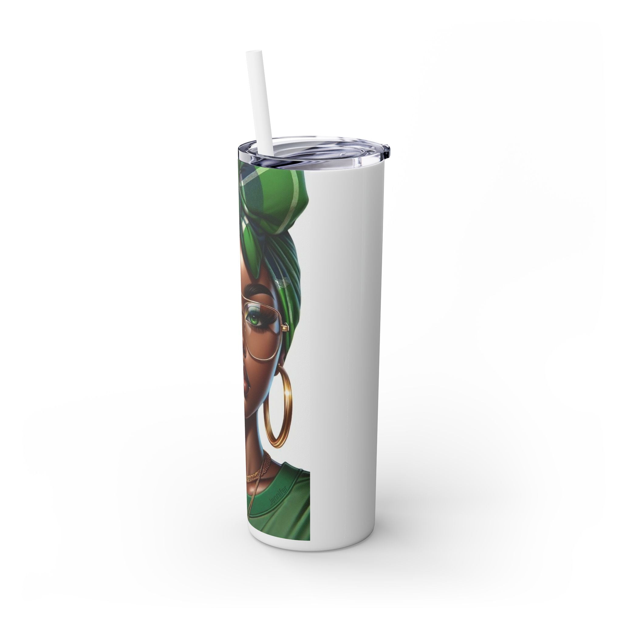 Tumbler Afro Chic – Illustration Femme Noire Puissante